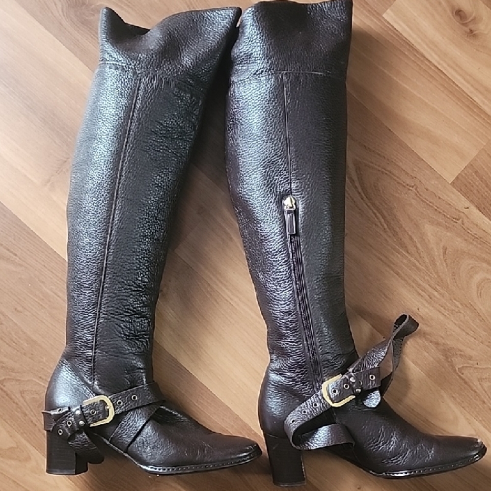 Chic Dark Brown Over the Knee Boots